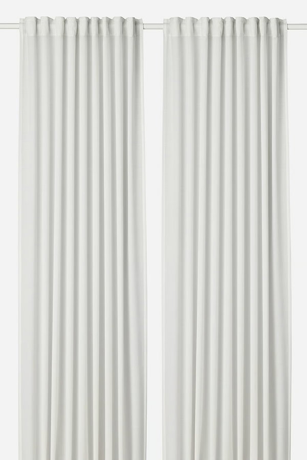 zasłony zacieniające IKEA HILJA, 1 para, biały / na taśmie, 145x250 cm, 3,63 m²