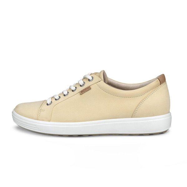 ECCO SOFT 7 LADIES 43000302710 sneakersy damskie skórzane, żółty, EU 36