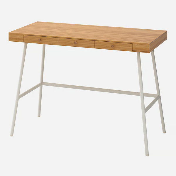biurko IKEA LILLASEN / M. Axelsson, 102x49x74 cm, bambus