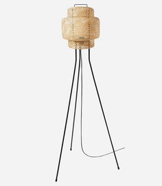 lampa podłogowa, lampa do czytania SINNERLIG bambus/wykonano ręcznie, 127 cm