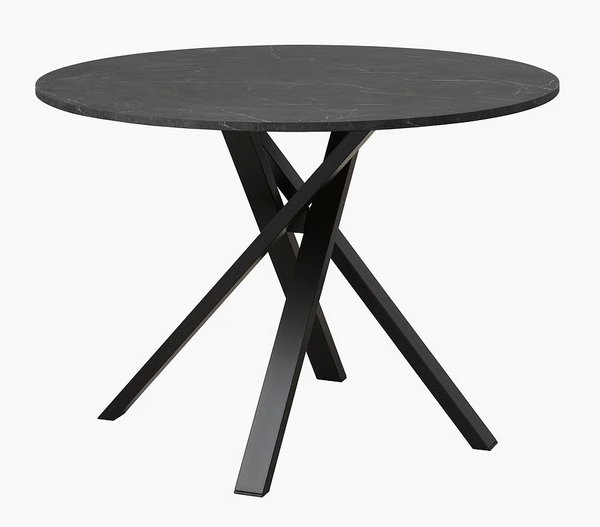 stół IKEA MARIEDAMM czarny imitacja marmuru, 105x75 cm