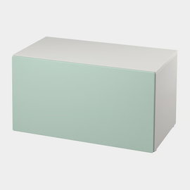IKEA SMASTAD ławka z pojemnikiem na zabawki, biały/jasnozielony, 90x52x48 cm