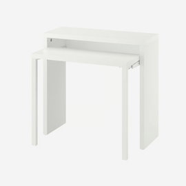 biurko wysuwane IKEA LANGDHOPP /L. Bazle, biały, 90x39/71 cm