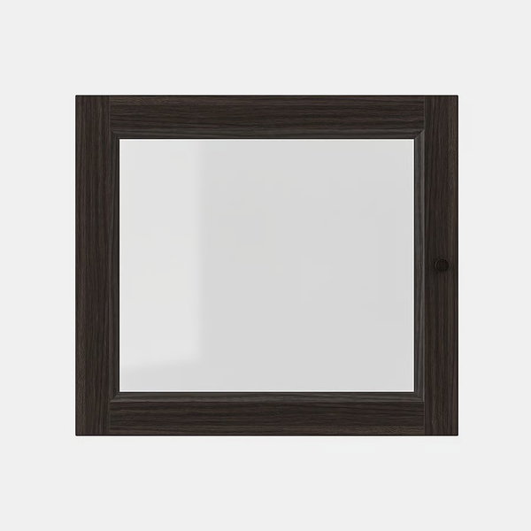 Seria IKEA BILLY / OXBERG drzwi szklane, ciemnobrązowy imit. dębu, 40x35 cm