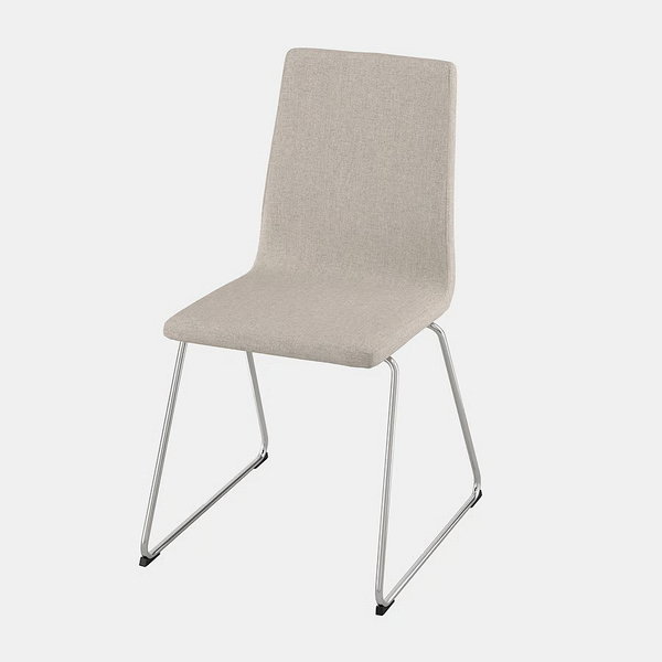 krzesło chromowane IKEA LILLANAS / Gunnared beżowy, 87 cm