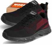 Buty sportowe do pracy  i codzienne rekraacyjne lekkie VERTIGO BLACK/RED 41