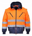 Kurtka do pasa pilotka PJ50 PORTWEST bomber ostrzegawcza orange 4w1 4XL