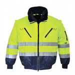 Kurtka ostrzegawcza Pilot 3w1 - Yellow/Navy, XXXL  odpinane rękawy