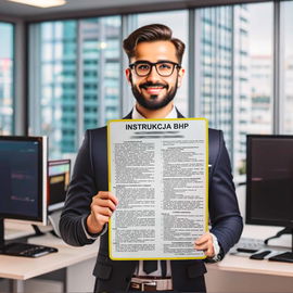 Instrukcja BHP przy obsłudze drukarki  - 350X250  płyta PCV tabliczka