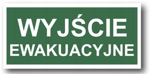 Wyjście ewakuacyjne - płyta fotoluminescencyjna 300x150, Atest CNBOP