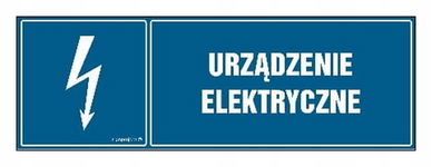 Urządzenie elektryczne - 100x33 ARKUSZ - 8 NAKLEJEK - folia samoprzylepna