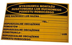 Wykonawca montażu rusztowania lub ruchomego podestu roboczego   350X250 PCV