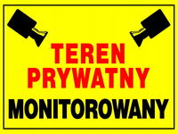 ZI-51 znak tablica TEREN PRYWATNY MONITOROWANY