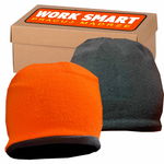 czapka ostrzegawcza polarowa dwustronna Odwracalna  Beanie Orange/Black