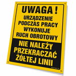 Uwaga! Ruch obrotowy urządzenia nie przekraczać żółtej linii 200x267 PŁYTA