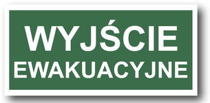 Wyjście ewakuacyjne  tablica fotoluminescencja świeca nocą 200x100 przylepy