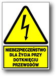 Niebezpieczeństwo dla życia przy dotknięciu przewodów - 148x210 elektryczny