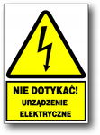 NIE DOTYKAĆ URZĄDZENIE ELEKTRYCZNE - tablica 148x210 znak ostrzegawczy BHP