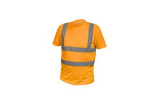 Koszulka ostrzegawcza ROSSEL XXXL - t-shirt przewiewny miły w dotyku ORANGE