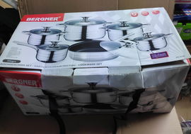 Garnki Bergner 12el z patelnią nieprzywierająca indukcja gaz
