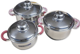 Komplet garnków Hoffner dna x9 6el osłonki indukcja gaz