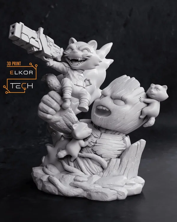 Figurka Chibi Rocket | Strażnicy Galaktyki | Chaos i Przyjaźń Galaktyki