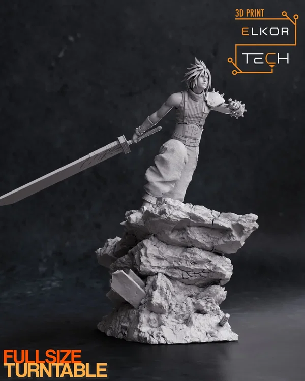 Figurka Cloud Strife | Final Fantasy VII | Legendarny Buster Sword