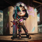 Jinx z Arcane - Figurka Kolekcjonerska w Stylu Chibi League of Legends