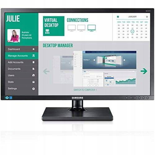 Samsung NC241 | 23,60" | 1920X1080 | DVI VGA | Klasa B | Kable | FOTO