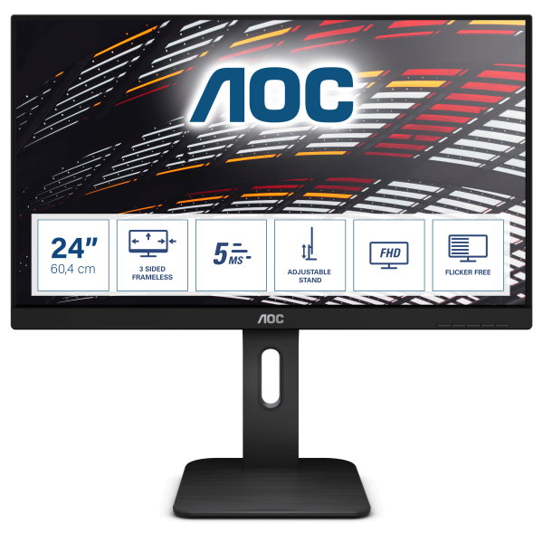 AOC 24P1 23.8" IPS FHD | Pivot | HDMI DP VGA | Klasa A- | Rysy