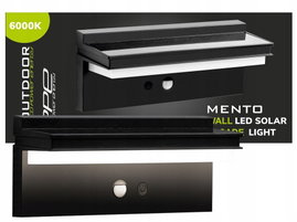 Lampa elewacyjna Eco Power Energy solarna LED 250 lm czarna
