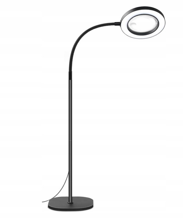 Lupa do czytania  lampa 2w1 ze światłem i stojakiem 5x/10x czarna