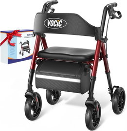 VOCIC Z21 rollator balkonik chodzik z siedziskiem, czerwony