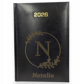 KALENDARZ DZIENNY A5 TERMINARZ 2026 KSIĄŻKOWY Z GRAWEREM LOGO prezent