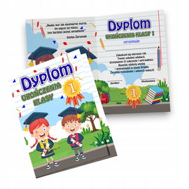 Dyplom składany ukończenia klasy 1 SOWA duży a5 ZAKOŃCZENIE ROKU Przedzkola