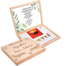 Podziękowanie dla Dziadków Chrzest Święty skrzynka na merci PR102