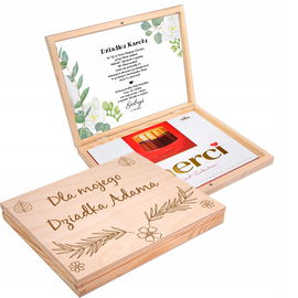 Podziękowanie dla Dziadka Chrzest Święty skrzynka na merci Prezent PR103