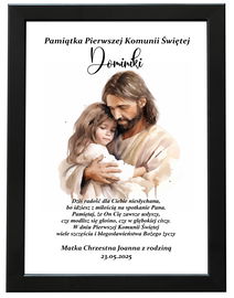 Podziękowanie dla dziecka Pierwsza Komunia Święta prezent ramka A4 PR 15