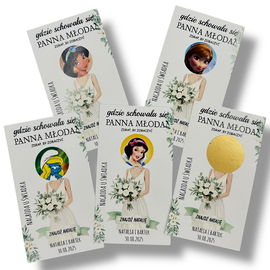 Zdrapki dla gości weselnych zabawa Znajdź Młodą i Pana Młodego 20szt PR802