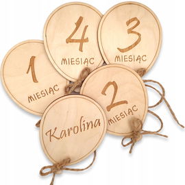 Tabliczki karty do zdjęć PIERWSZY ROK ŻYCIA prezent urodziny 13 SZT RP569