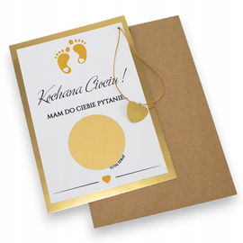 ZDRAPKA dla cioci zostaniesz matką chrzestną prezent upominek PR245