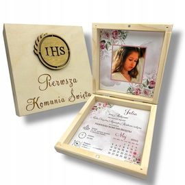 Zaproszenia Zaproszenie na Komunię Świętą personalizacja pudełko ZAP10
