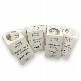 ZAWIESZKI etykiety na alkohol Wódkę Weselną 50szt samowiszące mix PR944