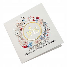 ZAPROSZENIE ZAPROSZENIA KOMUNIJNE na komunię 3D PR 38