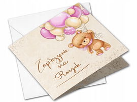 Zaproszenia zaproszenie roczek urodziny BALONY PR 297