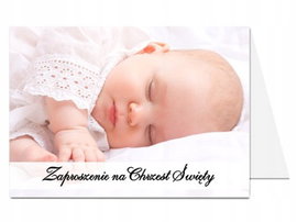 FOTO ZAPROSZENIA Chrzest Roczek Urodziny zdjęciem PR 619