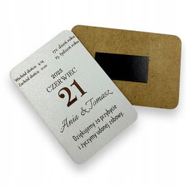 Podziękowanie dla gości prezent magnes personalizowany na ślub 10szt PR966