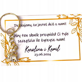 Podziękowanie podziękowania dla gości weselnych Wesele brelok slonik 2 PR 3