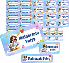 Naklejki do szkoły z imieniem dziecka zeszyt wz9 PR 210