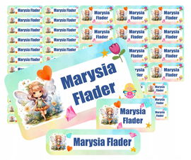 Naklejki do szkoły z imieniem dziecka zeszyt wz1 PR 210